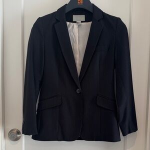 H&M Women's Black Pinstripe Blazer - US6 Cutely